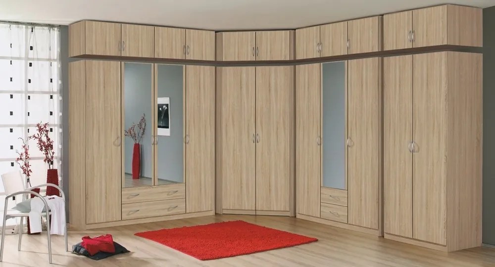 Šatníková skriňa Case, 136 cm, dub sonoma