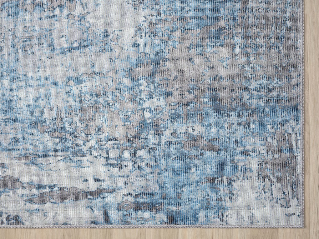 My Flair, Kusový koberec Avery blau/grau – na von aj na doma, 160x230, modrá, chodba / predsieň