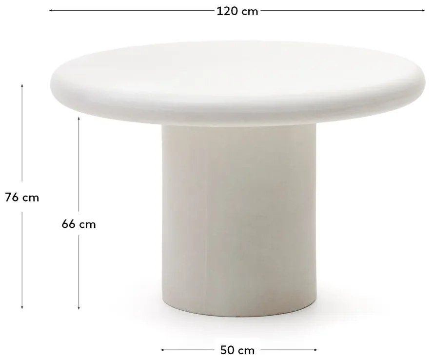 Okrúhly záhradný jedálenský stôl ø 120 cm Addaia – Kave Home