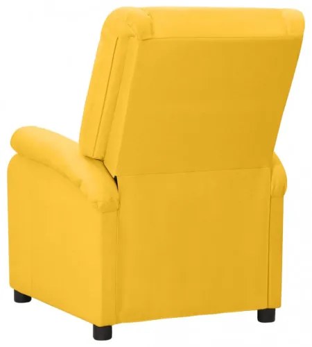 vidaXL Sklápacie kreslo žlté látkové-