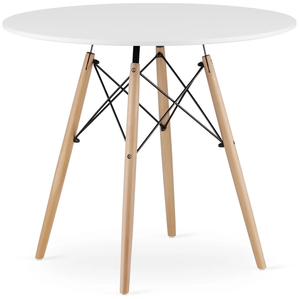 Dekorstudio Okrúhly jedálenský stôl 90cm - biely