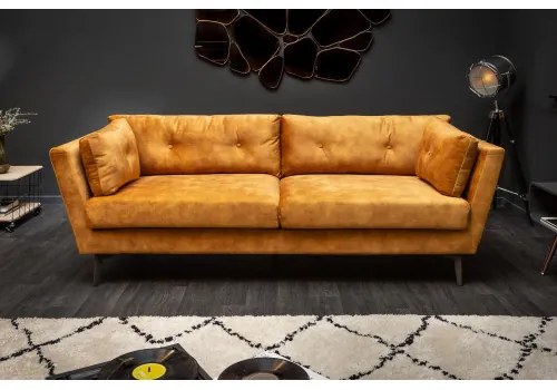 Sedacia súprava 40325 220cm Marvelous - Zamat Žltá  - Komfort-nábytok