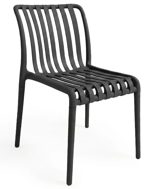 Plastová stolička TREGO, antracitová