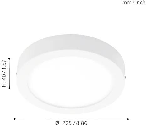 LED stropné svietidlo Eglo Crosslink RGBW CCT 15,6W 2000lm 2765K biele