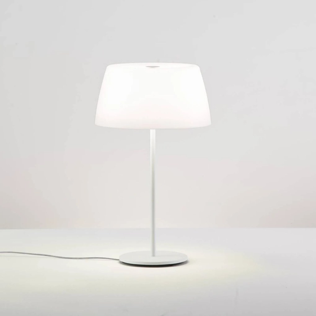 Prandina Ginger T30 stolová lampa, biela, Ø 36 cm