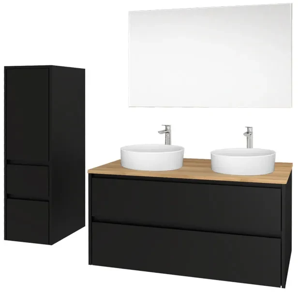 Mereo, Mereo Opto, kúpeľňová skrinka 121 cm, Multidecor, Betón tmavosivý, MER-CN993SBET2