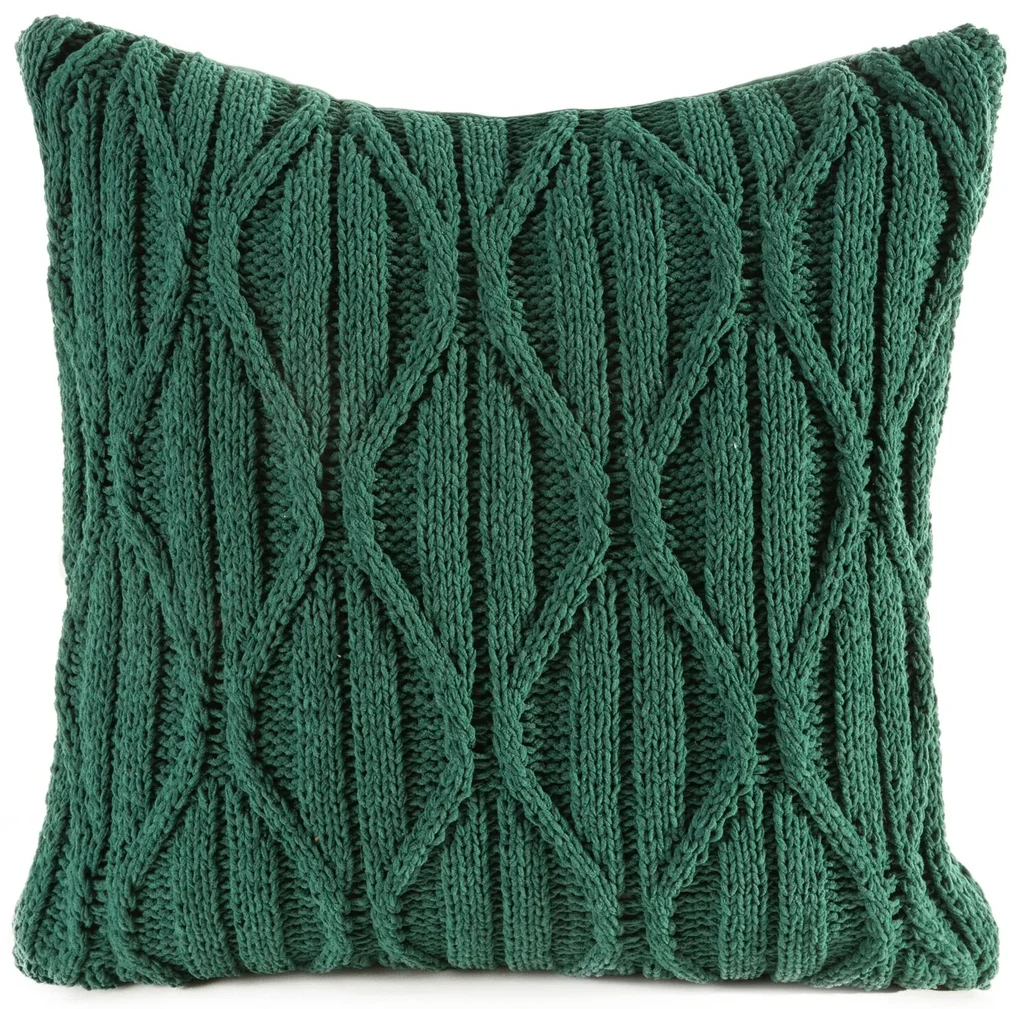 VIANOČNÁ DEKORAČNÁ OBLIEČKA NA VANKÚŠ SWEATER 45X45 CM ZELENÁ