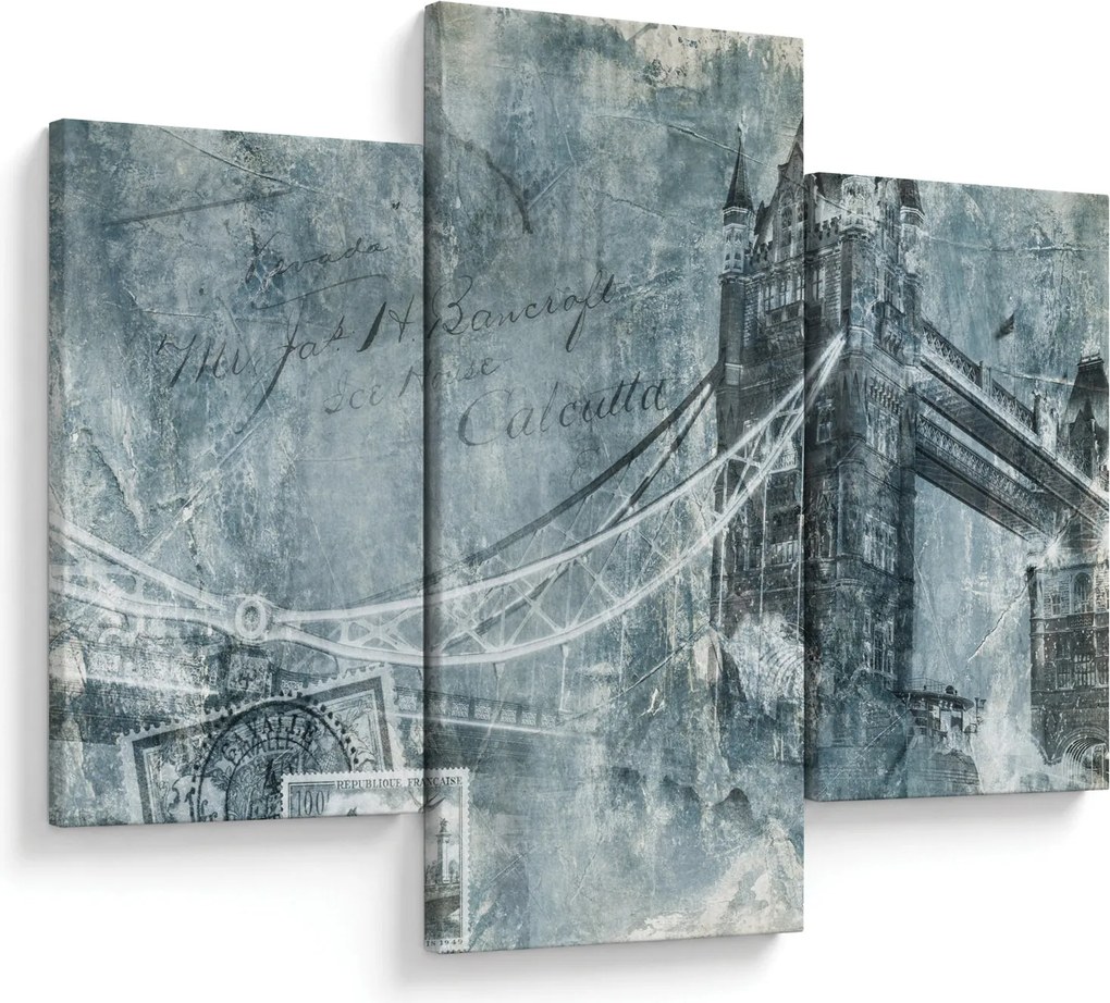 Obraz - Tower Bridge v chladných tónoch (90x60 cm)