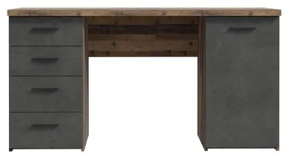 Písací stôl ARENO hnedá/grafit
