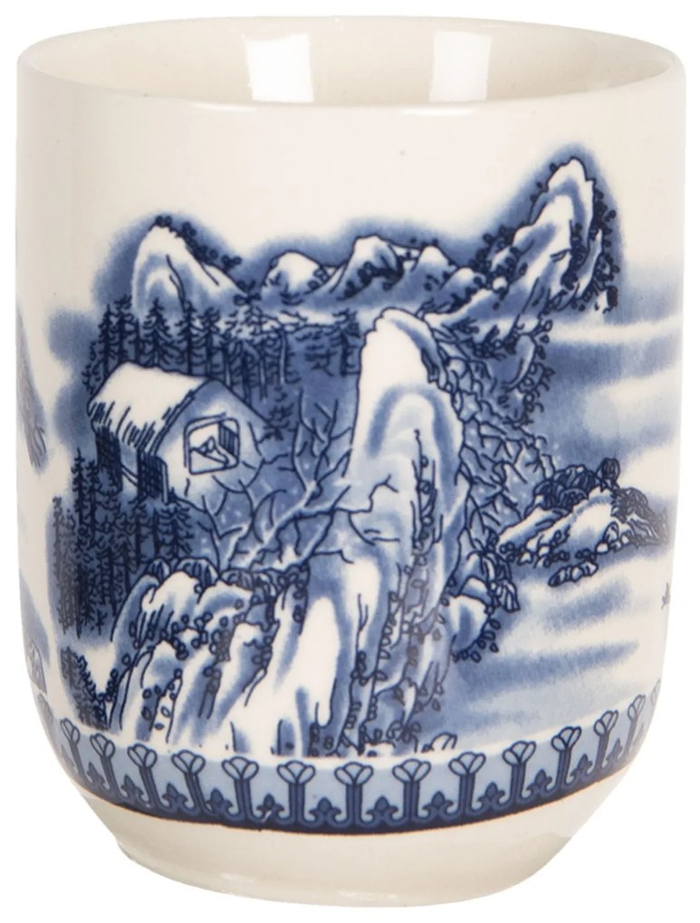 Porcelánový kalíšok na čaj s motívom hôr - ∅ 6 * 8 cm / 0,1l