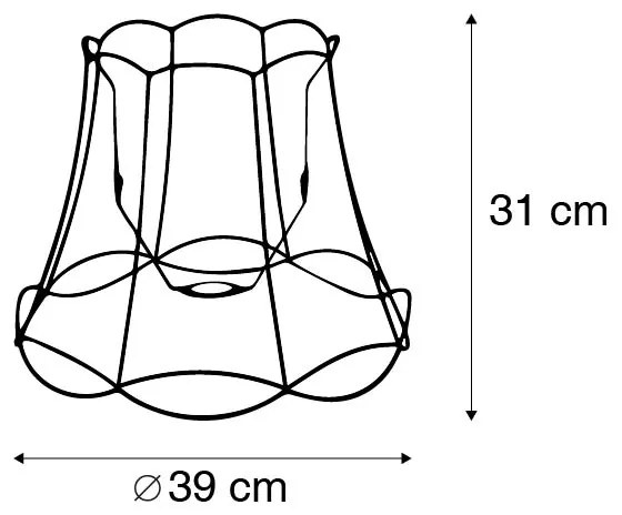 Kovový tienidlo čierny 40/31 - Granny Frame