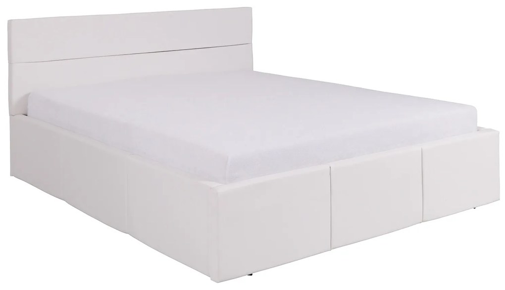 Manželská posteľ 170 cm Calabria P (biela ekokoža) (s roštom). Vlastná spoľahlivá doprava až k Vám domov. 1051550