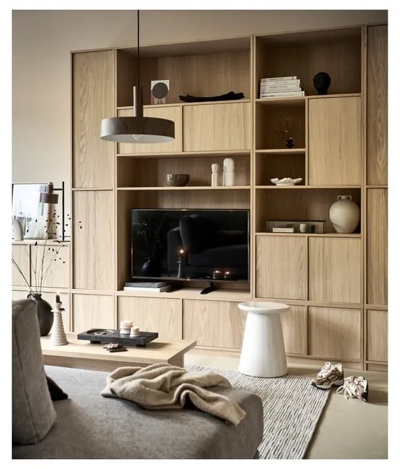 Modulárna knižnica v dekore duba v prírodnej farbe 110x199 cm Modulair – vtwonen