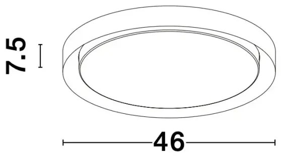 LED stropné svietidlo Troy 46 biele