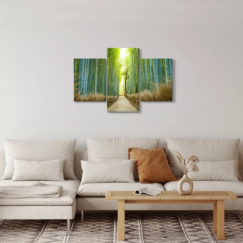 Obraz - Ulička s bambusmi (90x60 cm)