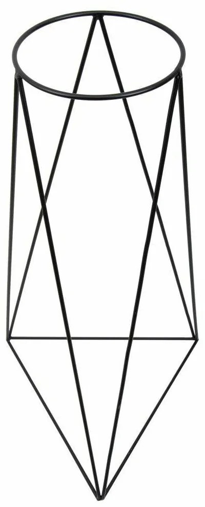 STOJAN NA KVETINÁČ TRIANGLE 90X50X24 CM ČIERNA
