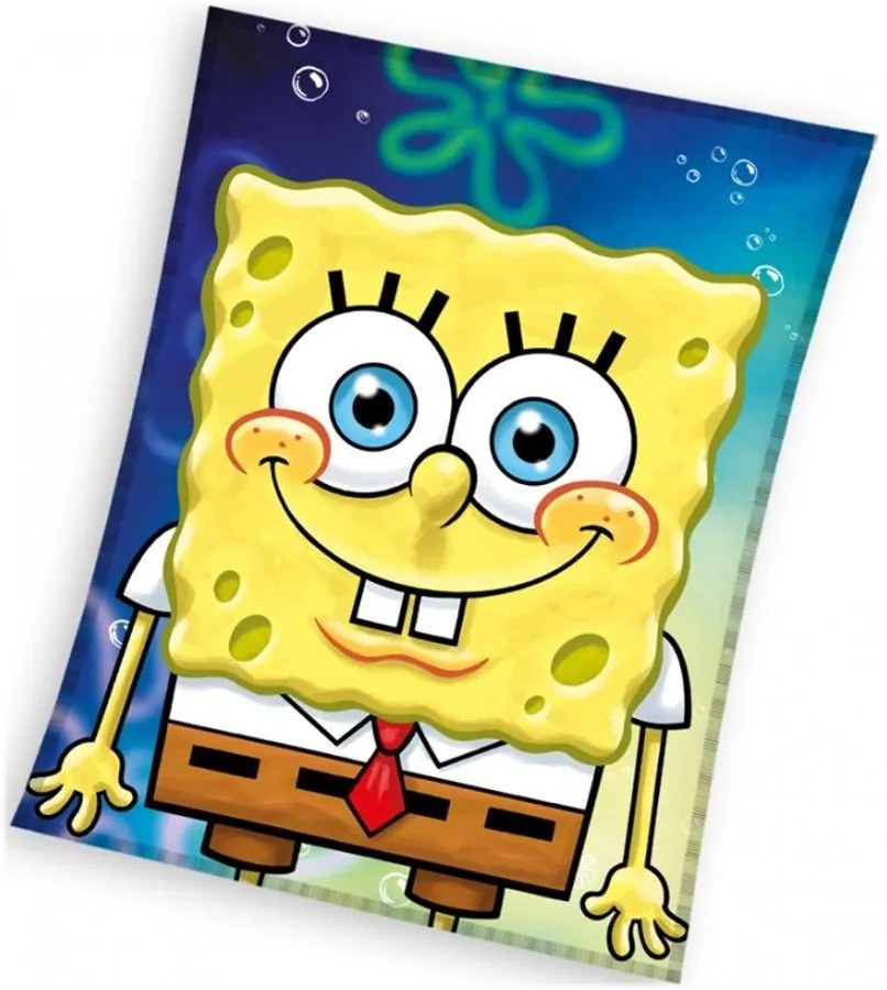 Detská fleecová deka SpongeBob - 110 x 140 cm