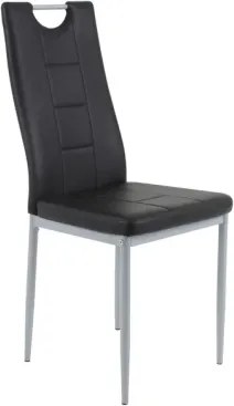 Jedálenská stolička Kim, čierna ekokoža%