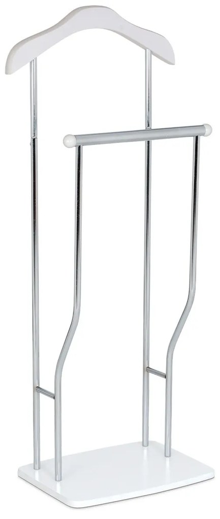 Autronic Nemý sluha Dustin chróm / biela, 45 x 108 cm