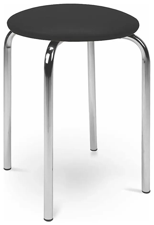 Stolička CHICO 47x41 cm čierna/chróm