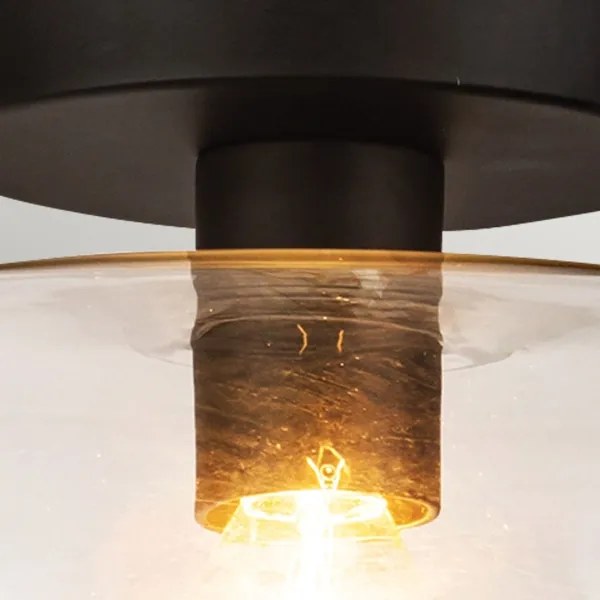 Alora Mood ALM-SYLVIA-SF-BK-CL - Stropné svietidlo SYLVIA 1xE27/60W/230V čierna