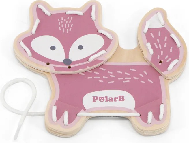 PolarB prepletanie zvieratiek – vzdelávacia drevená hračka
