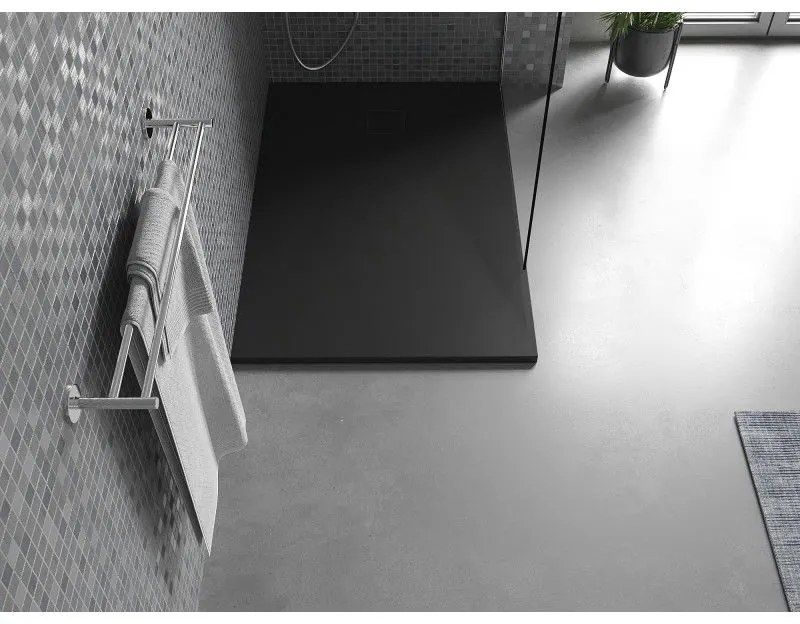 Mexen Bert, SMC obdĺžniková sprchová vanička 110 x 70 cm, čierna, 4K707011