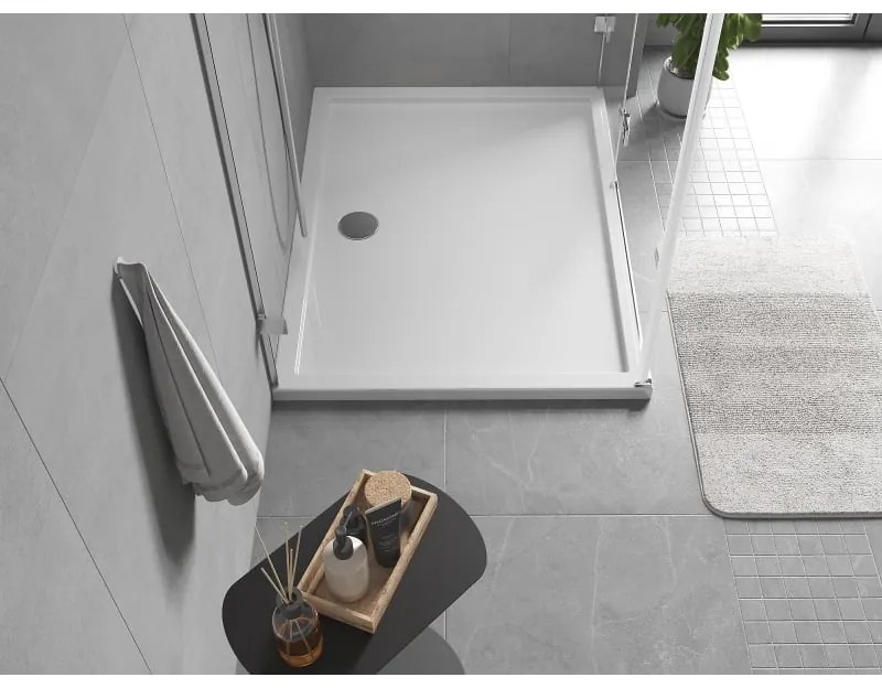 Mexen, Mexen Flow obdĺžniková sprchová vanička slim 70 x 90 cm, biely lesk - 46R107090