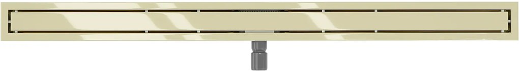 Mexen Flat nerezový sprchový žľab 120 cm vzor M13, 2v1, zlatá, 1510120