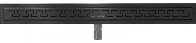 Mexen Flat nerezový sprchový žľab 100 cm, vzor M15, čierna, 1724100-15