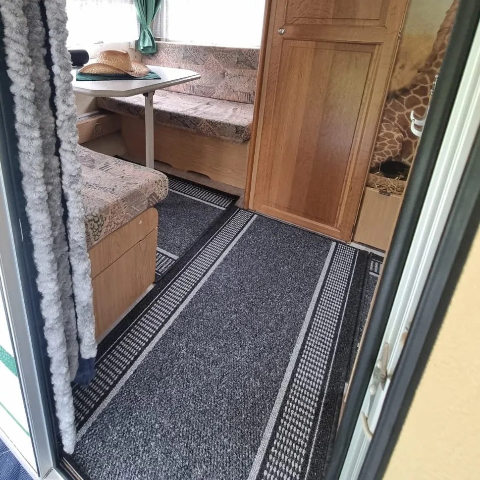 Condor Carpets, Behúň na mieru Promenade 8727 antra, šíre 80 cm, šedá, chodba / predsieň