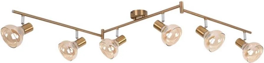 Rabalux 5553 - Bodové svietidlo HOLLY 6xE14/40W/230V zlatá