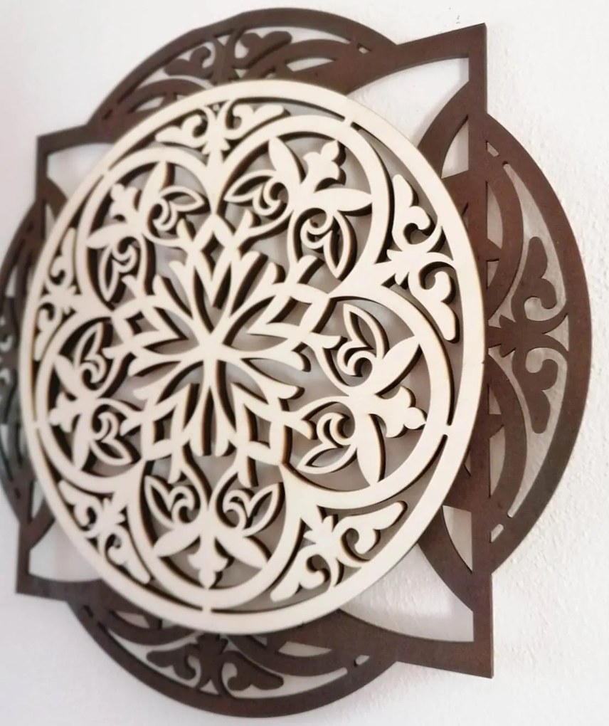 SENTOP | Drevený dekoratívny obraz s elegantným vzorom - mandala I SENTOP PR0304