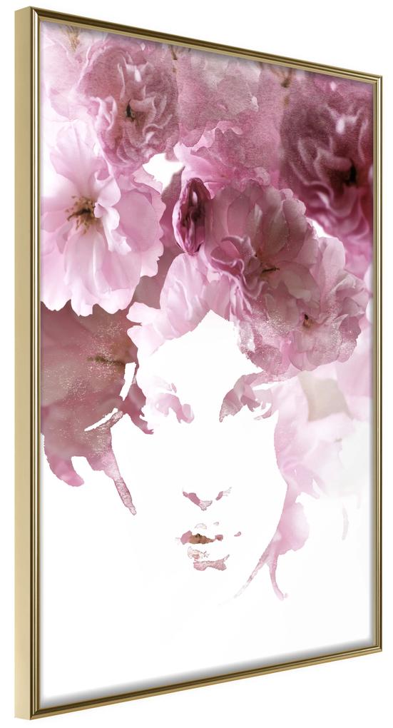 Artgeist Plagát - Flowery Look [Poster] Veľkosť: 30x45, Verzia: Zlatý rám s passe-partout