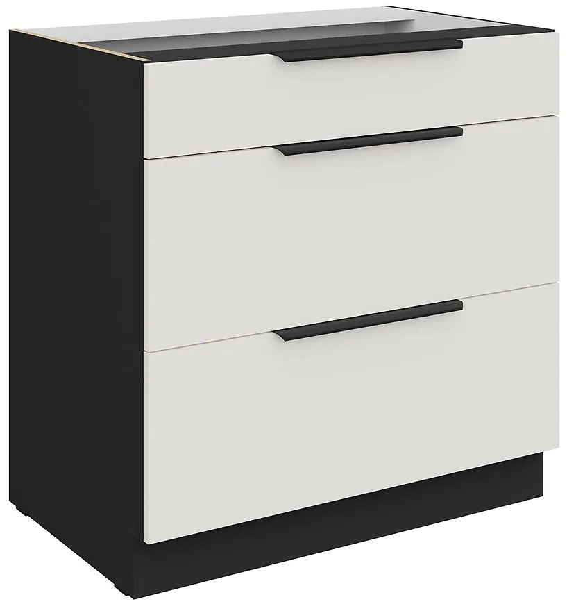 Kuchynská skrinka Aria-Wh/Bl Anti Fingerprint 80d 3s Bb