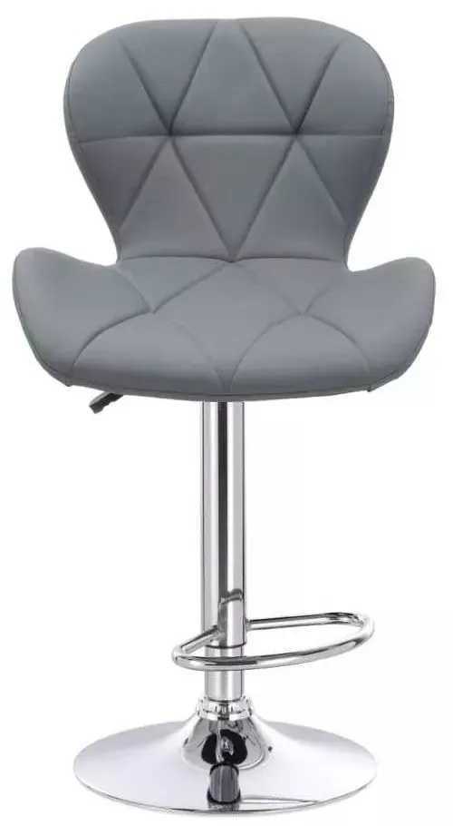 LuxuryForm DESIGN Barová stolička LIVIO na striebornom tanieri - sivá