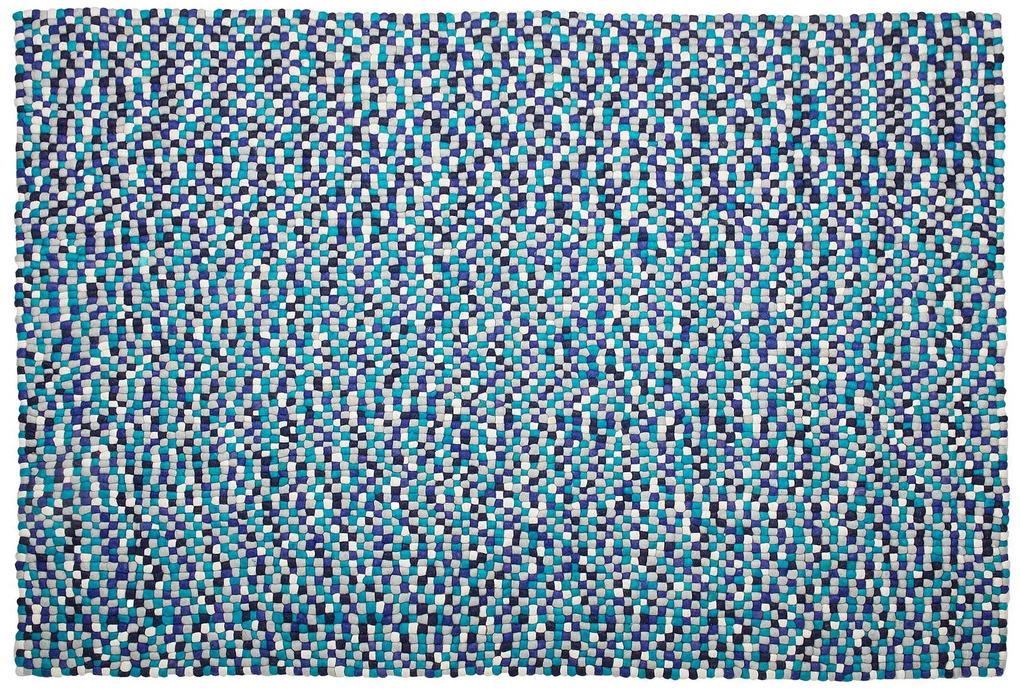 Koberec 160 x 230 cm modrá/biela AMDO Beliani