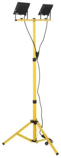 LED Reflektor so stojanom TIGRA 2xLED/50W/230V 4000K IP54 čierna/žltá