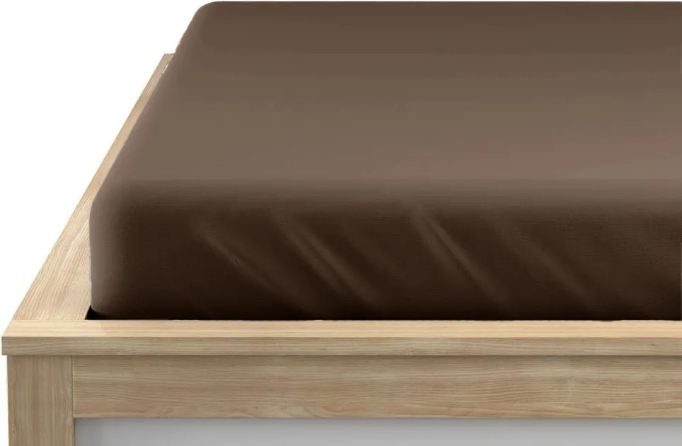 Jersey plachta s lycrou tmavohnedá 90 x 200 cm