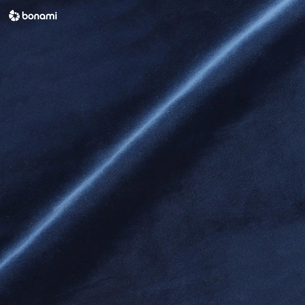 Tmavomodrá zamatová čalúnená dvojlôžková posteľ s úložným priestorom s roštom 160x200 cm Brody – Mazzini Beds