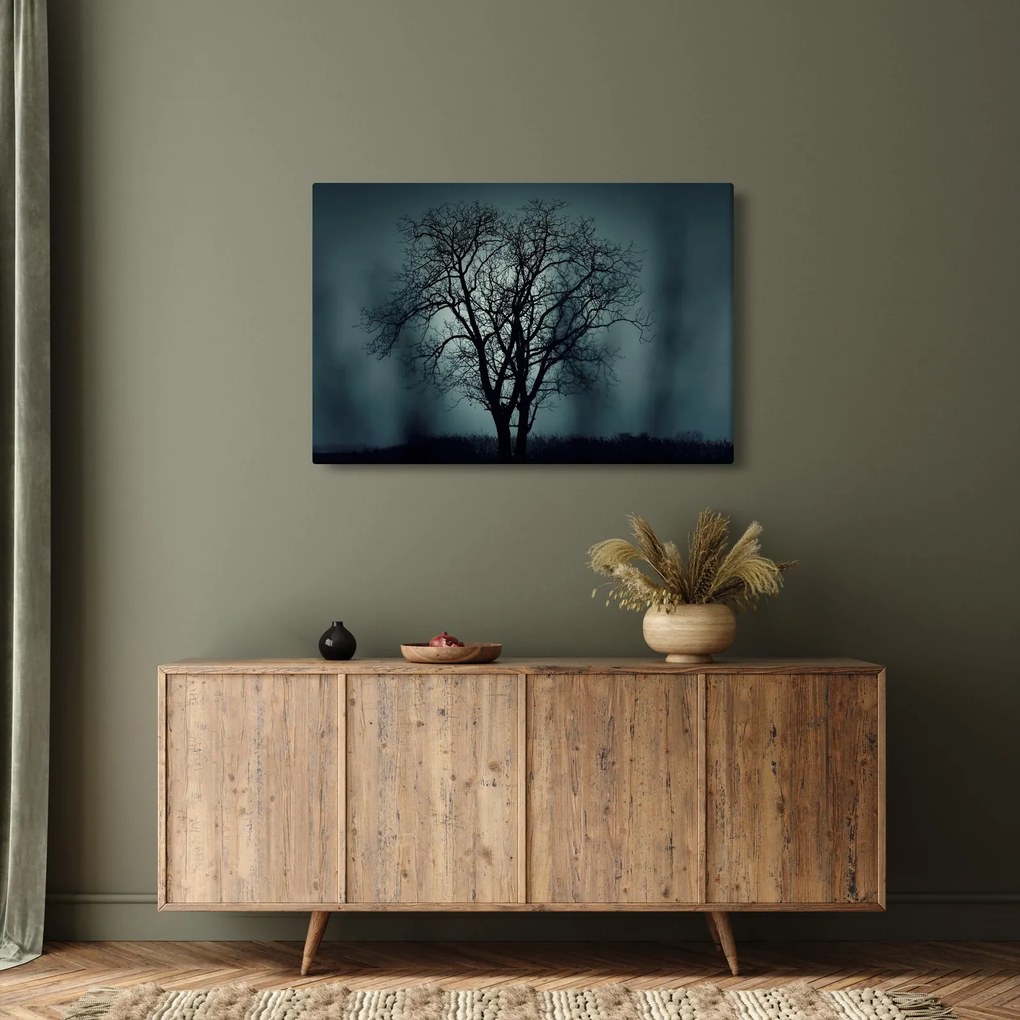 Obraz stromov pri zatmení (90x60 cm)