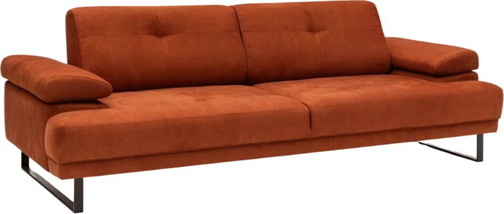Třímístná pohovka Mustang 239 cm oranžová