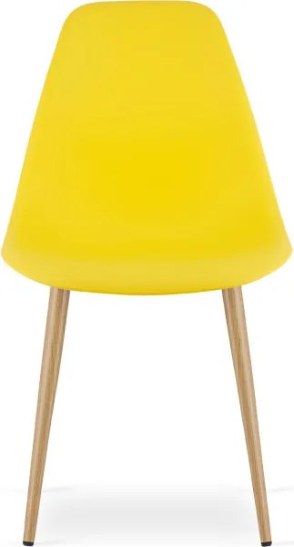 Jedálenská stolička WAT žltá - naturálne nohy (1 ks)