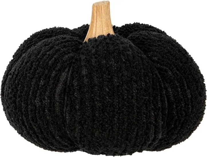 Čierna látková dekorácia tekvice Pumpkin - Ø 15*12 cm