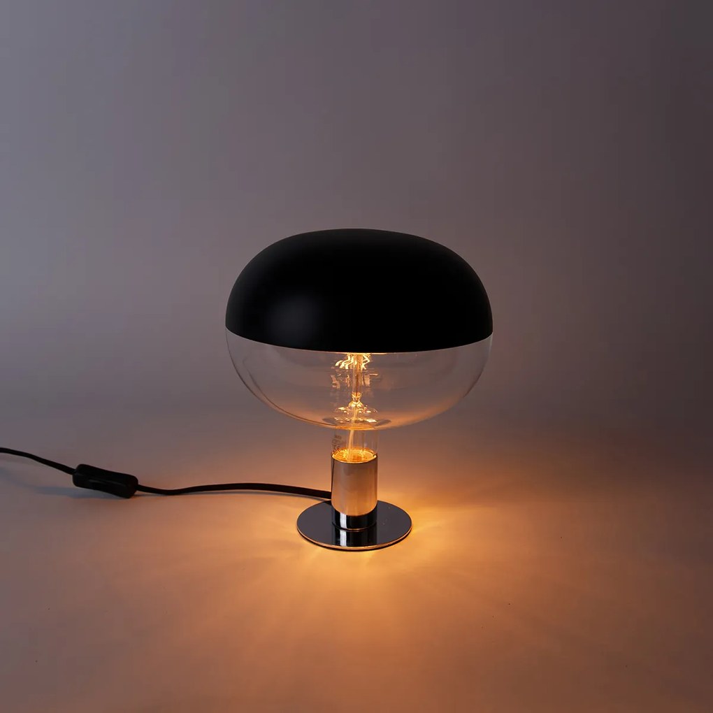 E27 Stmievateľná LED žiarovka Zrkadlo čierna 6W 360lm 1800K