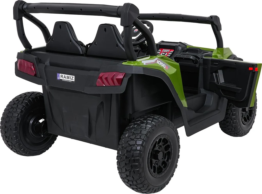 Ramiz Elektrická bugina Gravity pre deti zelená + pohon 4x4 + diaľkové ovládanie
