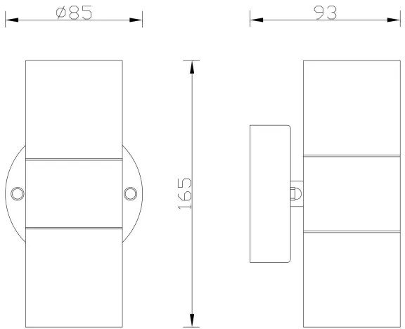 Globo 3201W-2 - Vonkajšie nástenné svietidlo JAICY 2xGU10/35W/230V IP44