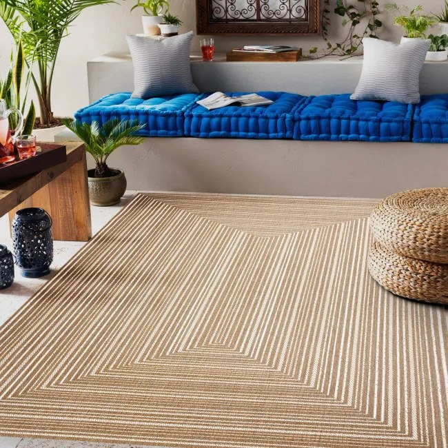 Koberec SIZAL FLAT 48962265 geometrický, béžový / naturálny