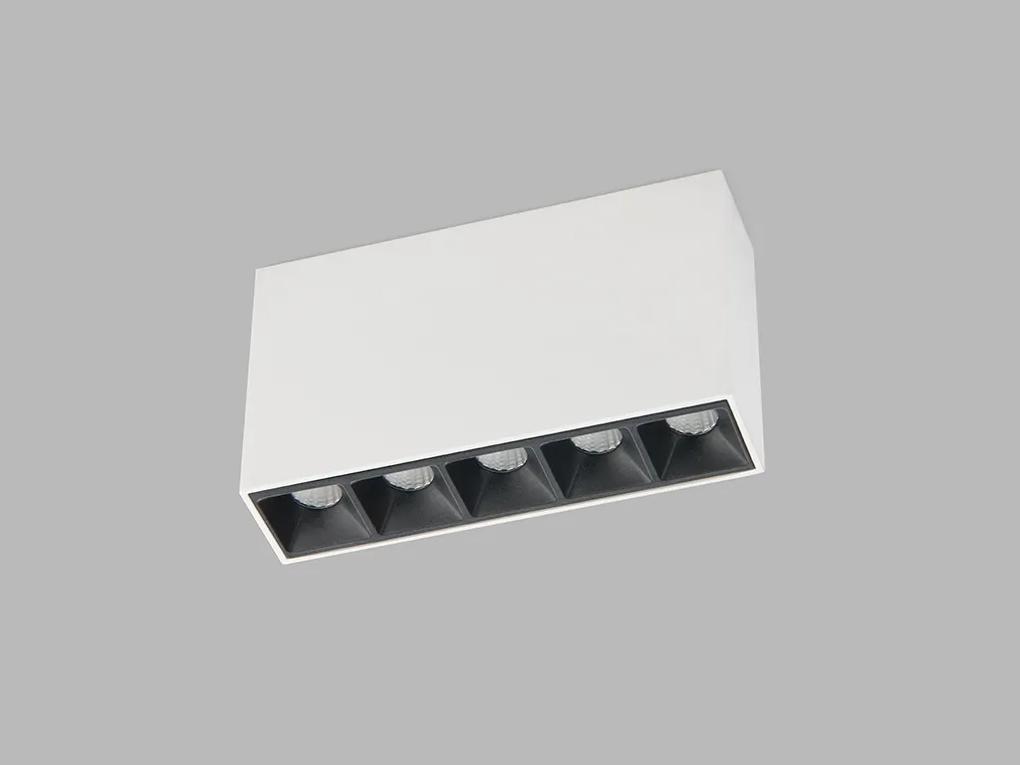 LED2 Prisadené stropné LED osvetlenie LINEAR, 10W, teplá biela, hranaté, biele