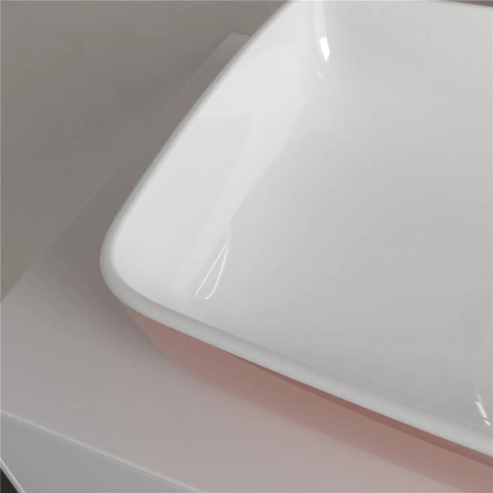 VILLEROY & BOCH Artis obdĺžnikové umývadlo na dosku bez otvoru, bez prepadu, 580 x 380 mm, Powder, 417258BCT0